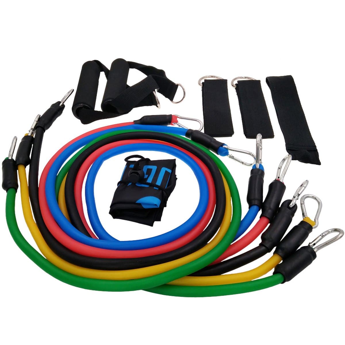 Set de 5 bandas de resistencia con anclaje de puerta
